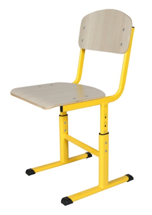 Т-подібний стілець, АНШАР ГРУП (132350 HPL), хім. стійке HPL-покриття, регул. глибина та висота сидіння, рост. гр. №3-6, каркас - стійка плоскоовал. тр.